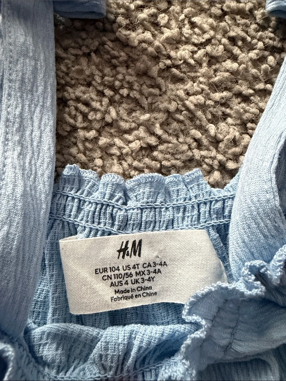H&M Light Blue Girls' Tank & Shorts Matching Set